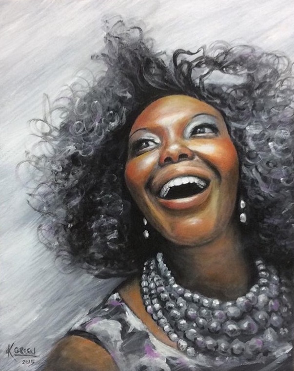 絵画　油彩画　少女　Keith 「微笑み」 Paintings — Keith Green Art